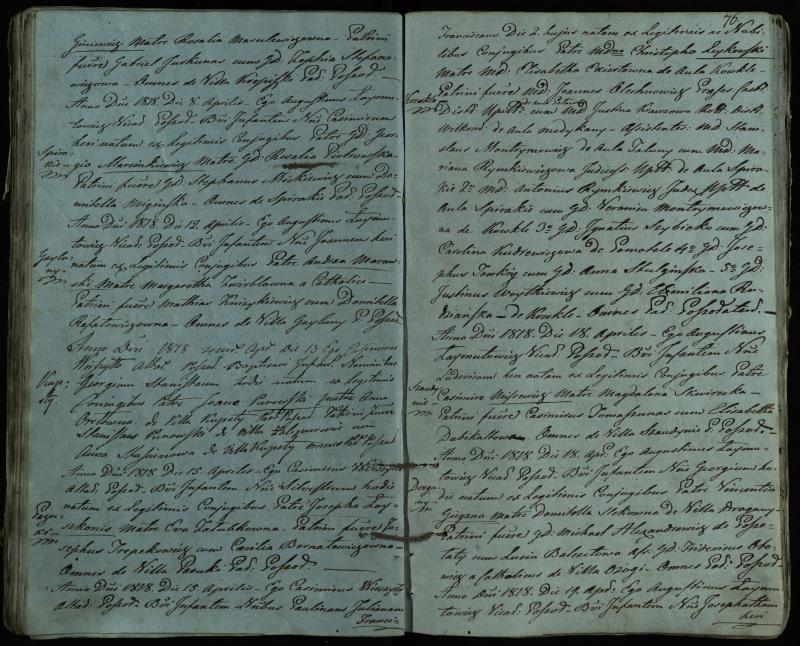 Pušaloto Romos katalikų parapijos bažnyčios 1814–1822 metų krikšto metrikų knyga