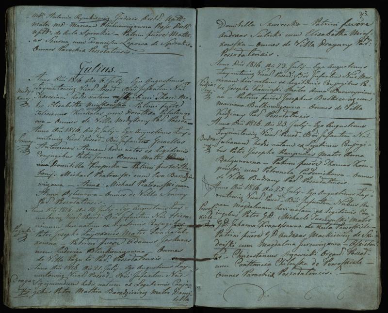 Pušaloto Romos katalikų parapijos bažnyčios 1814–1822 metų krikšto metrikų knyga