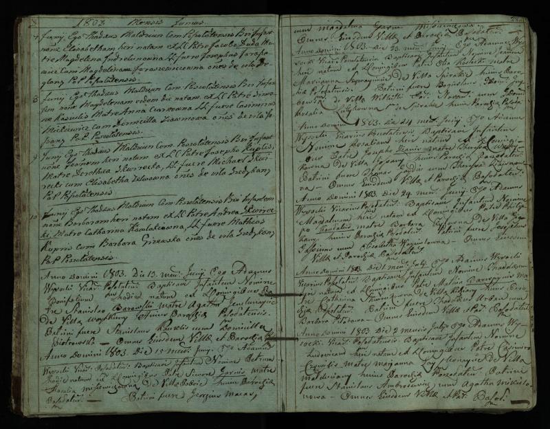 Pušaloto Romos katalikų parapijos bažnyčios 1802–1814 metų krikšto metrikų knyga