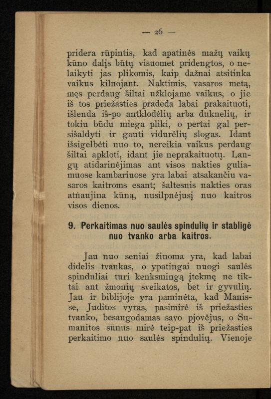 Kaip užsilaikyti pavasarį, vasarą, rudenį ir žiemą / [Otto Gotthilf Traenhart]; pagal d-rą med. L. Volbergą sutaisė d-ras A. Vileišis. – [Vilnius]: [„Vilniaus žinių“ red.], 1906 (Vilnius: „Vilniaus žinių“ sp.). – 91, [1] p.