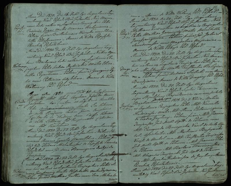 Pušaloto Romos katalikų parapijos bažnyčios 1814–1822 metų krikšto metrikų knyga