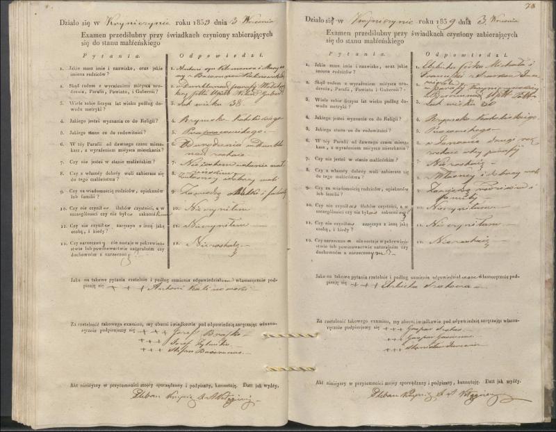 Krinčino Romos katalikų parapijos bažnyčios 1837–1839 metų priešjungtuvinės apklausos knyga