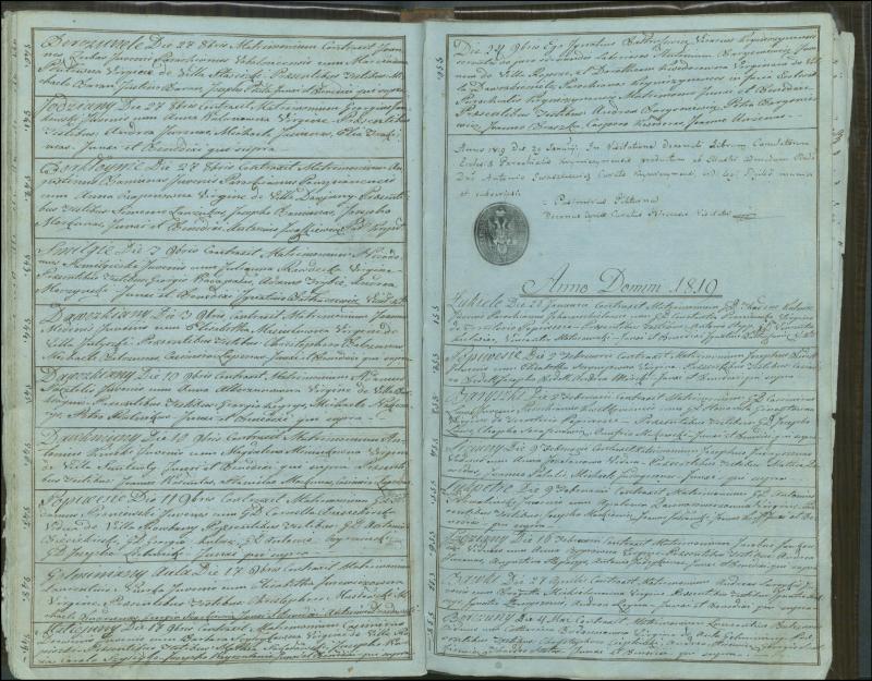 Krinčino Romos katalikų parapijos bažnyčios 1803–1826 metų jungtuvių metrikų knyga