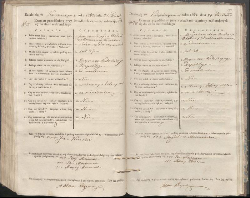 Krinčino Romos katalikų parapijos bažnyčios 1840–1844 metų priešjungtuvinės apklausos knyga