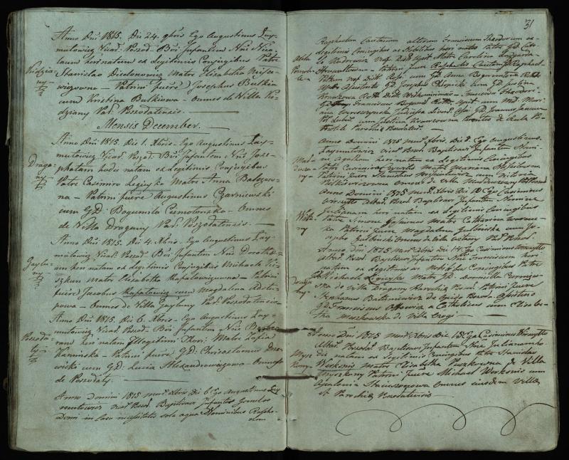 Pušaloto Romos katalikų parapijos bažnyčios 1814–1822 metų krikšto metrikų knyga