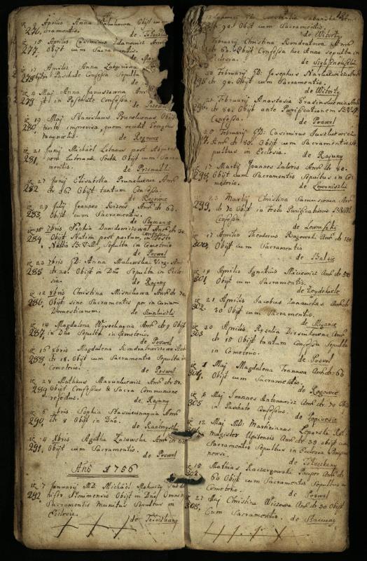 Pasvalio Romos katalikų parapijos bažnyčios 1744–1776 metų mirties metrikų knyga