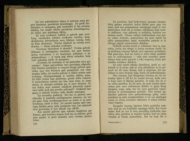 Minties galybė / Orison Swett Marden. – Kaunas: Fakelo leidinys, 1937. – 149, [2] p.