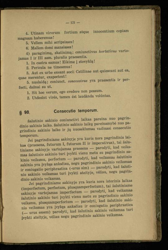 Lotynų kalbos etimologija ir pirmieji sintaksės dalykai: vidurinėms mokykloms vadovėlis (3-sios ir 4-sios kl. kursas) / K. Kliuksinas. – Kaunas: kooperacijos sąjungos „Spaudos fondo“ leidinys, 1932. – 131, [4] p.