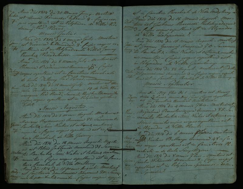 Pušaloto Romos katalikų parapijos bažnyčios 1810–1827 metų mirties metrikų knyga