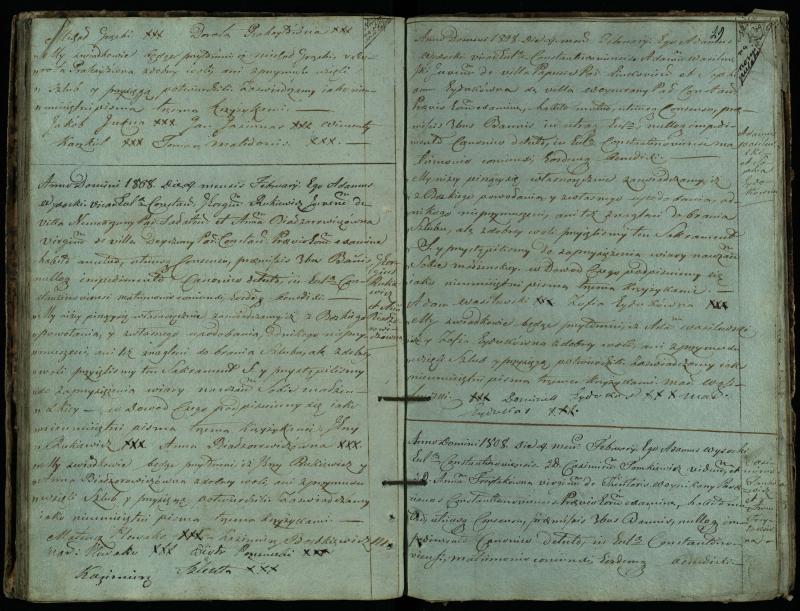 Vaškų (Konstantinavo) Romos katalikų parapijos bažnyčios 1804–1809 metų jungtuvių metrikų knyga
