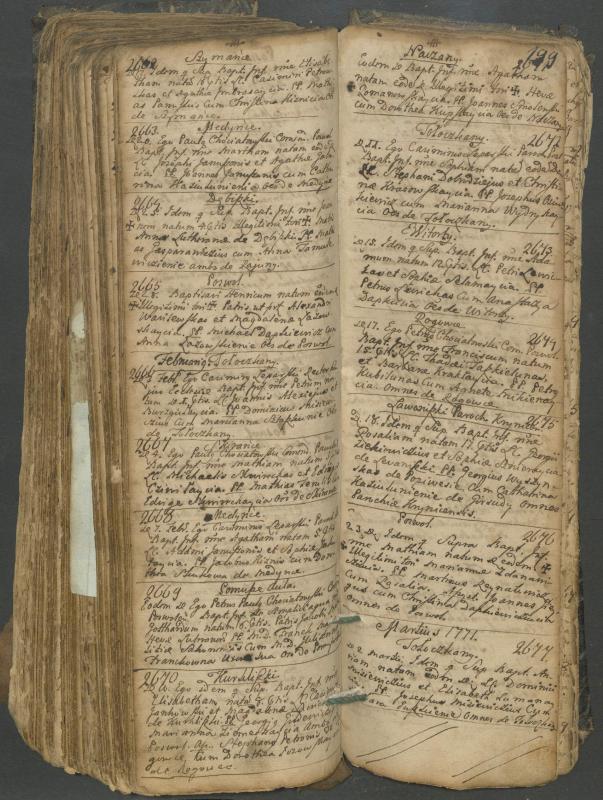 Pasvalio Romos katalikų parapijos bažnyčios 1749–1772 metų krikšto metrikų knyga