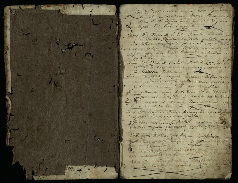 Pušaloto Romos katalikų parapijos bažnyčios 1772–1785 metų mirties metrikų knyga