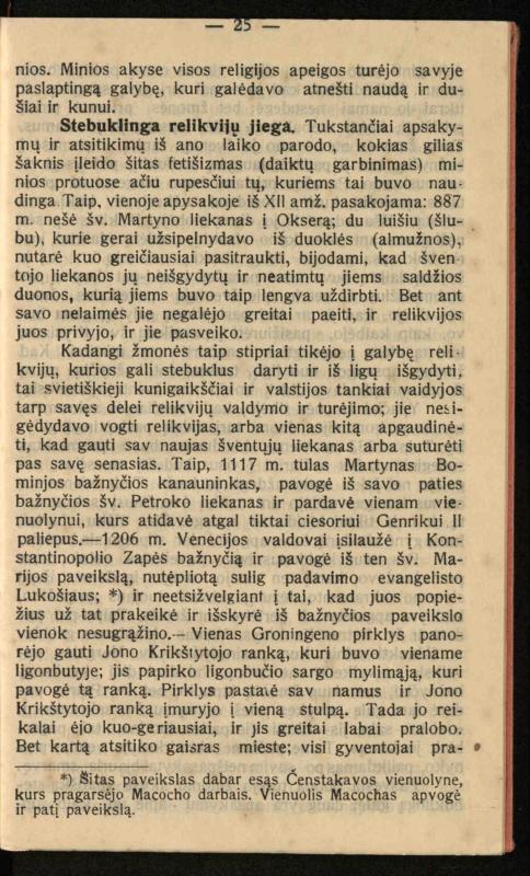 Viduramžių bažnyčios vaizdas / (historiškas piešinėlis Li); sutrumpino ir sulietuvino kun. Jonas Šepetys. – [S.l.]: [s.n.], 1912 (Vilnius: M. Kuktos sp.). – 31 p.