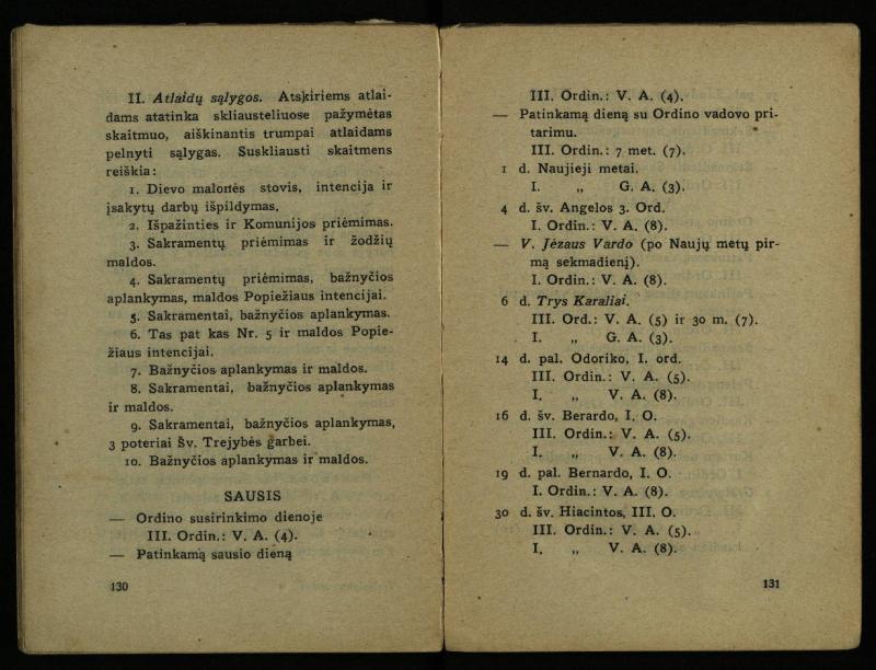 Naujas vadovėlis šv. Pranciškaus tretininkams / sustatė T. Pranciškus Bizauskas O. F. M. – 3-ias papild. ir pager. leid. – Kaunas: [s.n.], 1934. – 200 p.