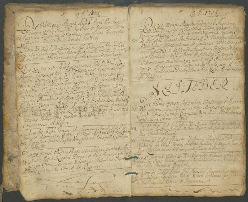 Pasvalio Romos katalikų parapijos bažnyčios 1703–1718 metų krikšto metrikų knyga