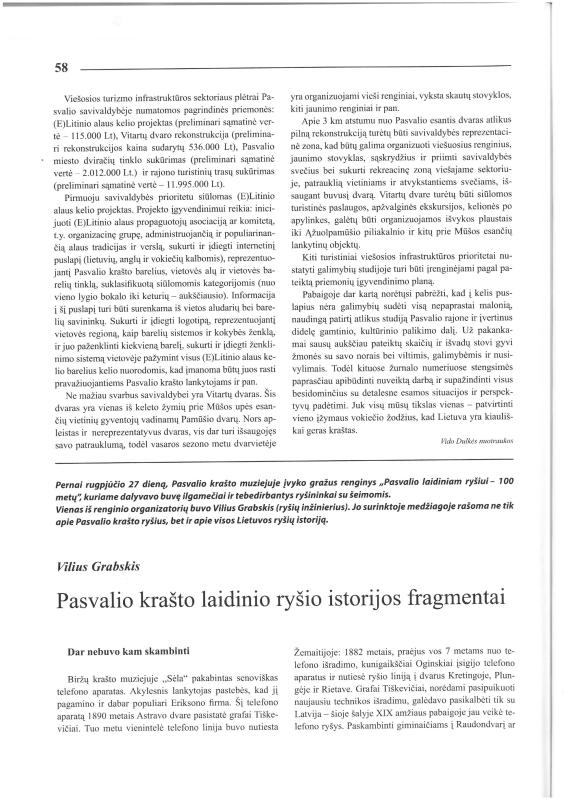 Šiaurietiški atsivėrimai : Pasvalio krašto istorijos ir kultūros žurnalas 2006, nr. 1 (20)