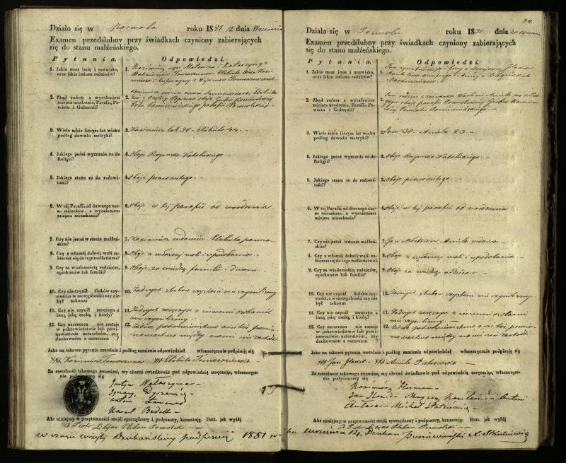 Pasvalio Romos katalikų parapijos bažnyčios 1849–1859 metų priešjungtuvinės apklausos knyga