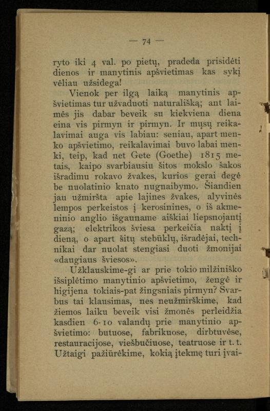 Kaip užsilaikyti pavasarį, vasarą, rudenį ir žiemą / [Otto Gotthilf Traenhart]; pagal d-rą med. L. Volbergą sutaisė d-ras A. Vileišis. – [Vilnius]: [„Vilniaus žinių“ red.], 1906 (Vilnius: „Vilniaus žinių“ sp.). – 91, [1] p.