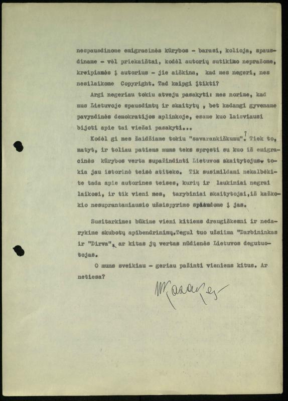 Žurnalisto Vytauto Kazakevičiaus ir rašytojų Mariaus Katiliškio, Zinaidos Nagytės-Katiliškienės korespondencija. 1966–1984 m.