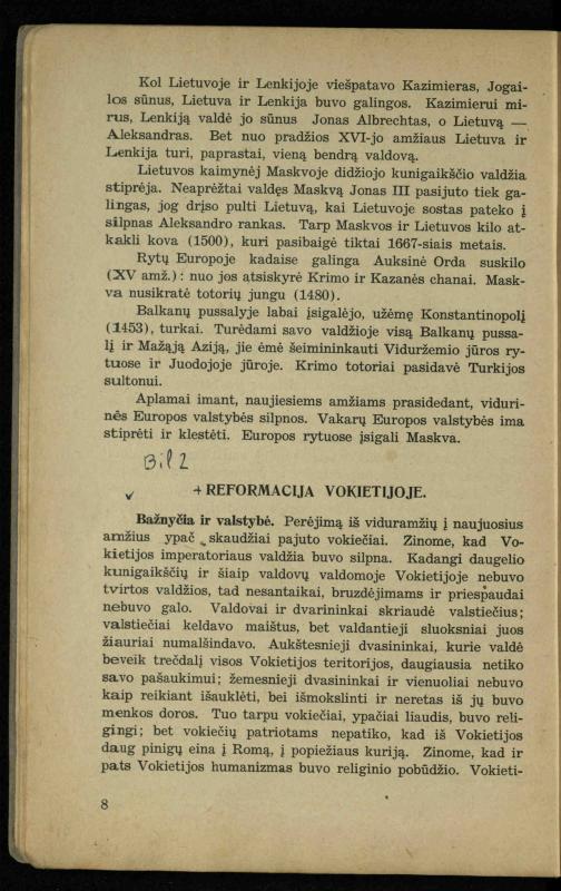 Naujųjų amžių istorija: vadovėlis vidurinėms mokykloms / K. Kliuksinas. – Kaunas: Sakalas, 1936. – 160 p.