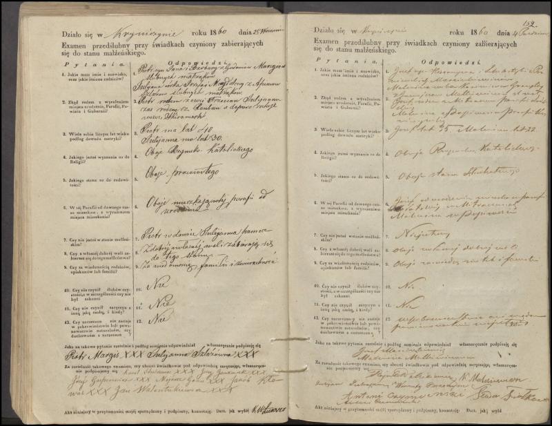 Krinčino Romos katalikų parapijos bažnyčios 1853–1862 metų priešjungtuvinės apklausos knyga