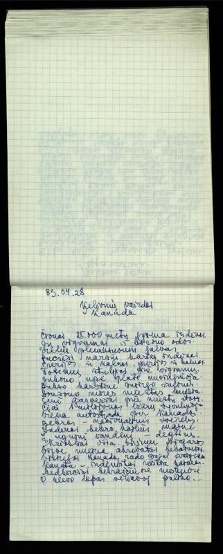 Poeto Jono Vytauto Nistelio eilėraščių sąsiuvinis