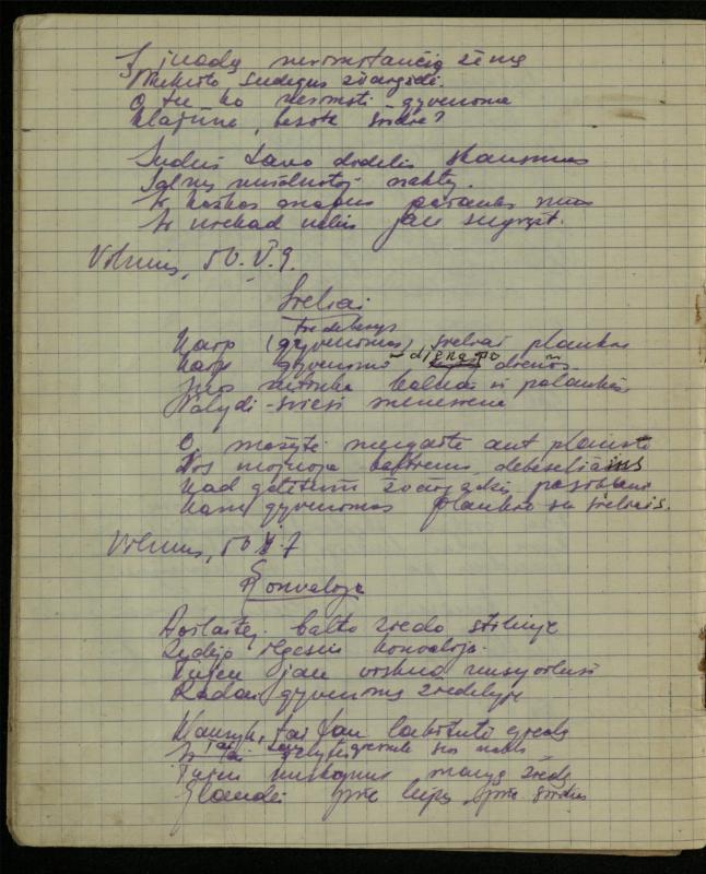 Žurnalisto, literato, vertėjo Kazimiero Pūro kūrybos III sąsiuvinis. Eilėraščiai, 1950 m.