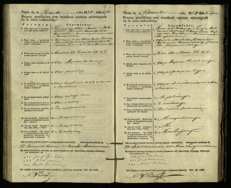Pasvalio Romos katalikų parapijos bažnyčios 1849–1859 metų priešjungtuvinės apklausos knyga