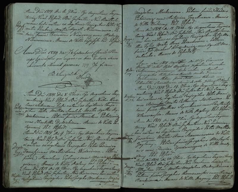 Pušaloto Romos katalikų parapijos bažnyčios 1814–1822 metų krikšto metrikų knyga