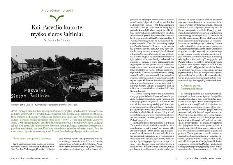 Šiaurietiški atsivėrimai : Pasvalio krašto istorijos ir kultūros žurnalas 2017, nr. 2 (43)