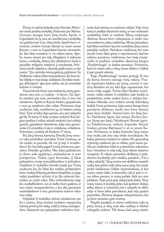Šiaurietiški atsivėrimai : Pasvalio krašto istorijos ir kultūros žurnalas 2017, nr. 1 (42)