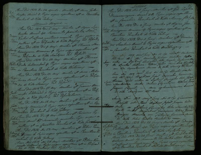 Pušaloto Romos katalikų parapijos bažnyčios 1810–1827 metų mirties metrikų knyga