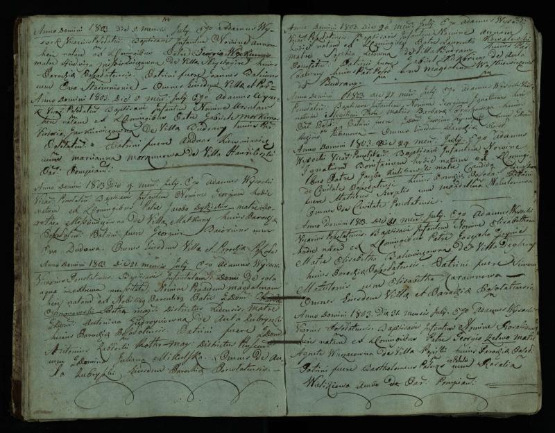 Pušaloto Romos katalikų parapijos bažnyčios 1802–1814 metų krikšto metrikų knyga