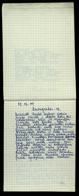 Poeto Jono Vytauto Nistelio eilėraščių sąsiuvinis