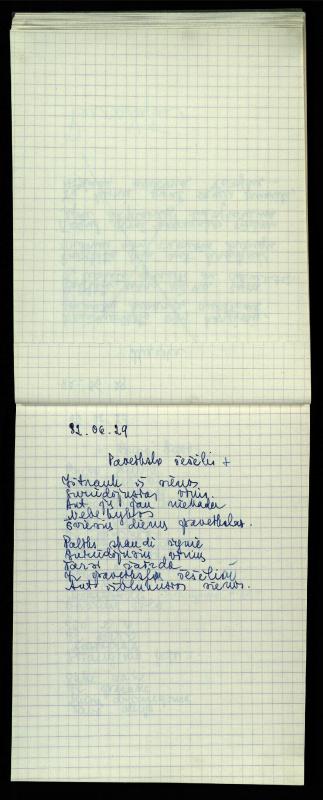 Poeto Jono Vytauto Nistelio eilėraščių sąsiuvinis