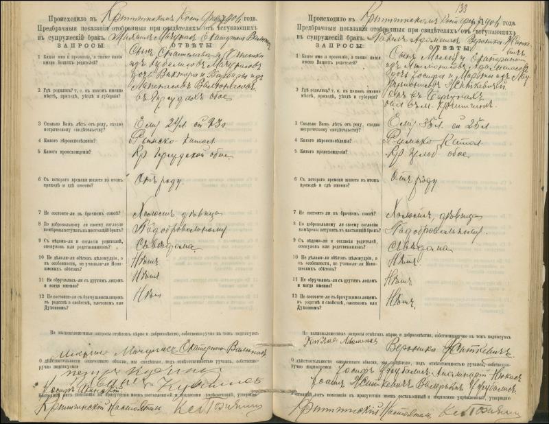 Krinčino Romos katalikų parapijos bažnyčios 1900–1911 metų priešjungtuvinės apklausos knyga