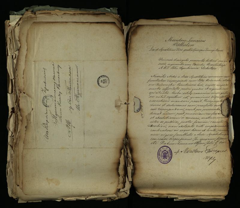Pušaloto Romos katalikų parapijos bažnyčios 1884–1900 metų gaunamų raštų knyga