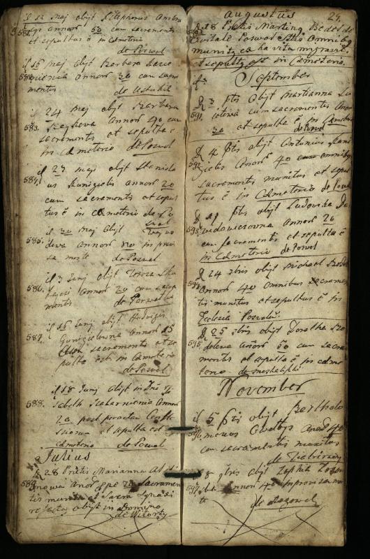Pasvalio Romos katalikų parapijos bažnyčios 1744–1776 metų mirties metrikų knyga