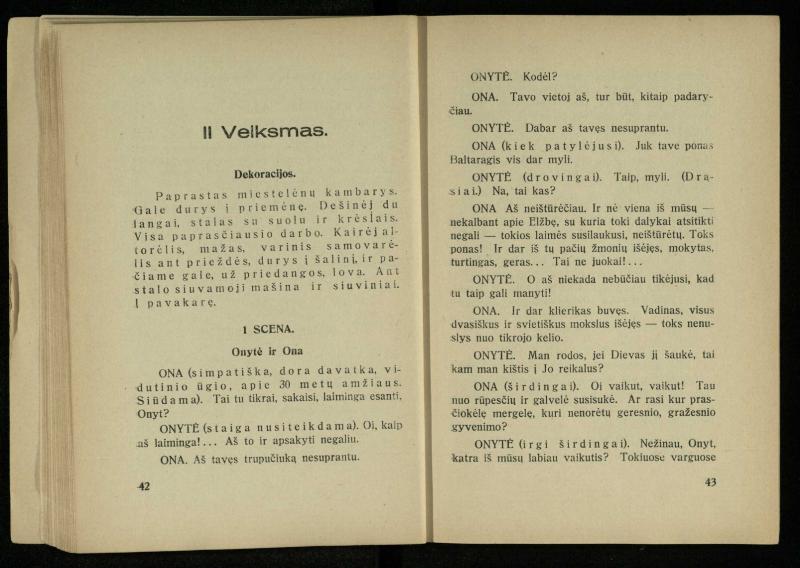 Kur laimė? : 5 veiksmų drama / J. Dobilas. – Kaunas: autoriaus leidinys, 1930. – 165, [1] p.