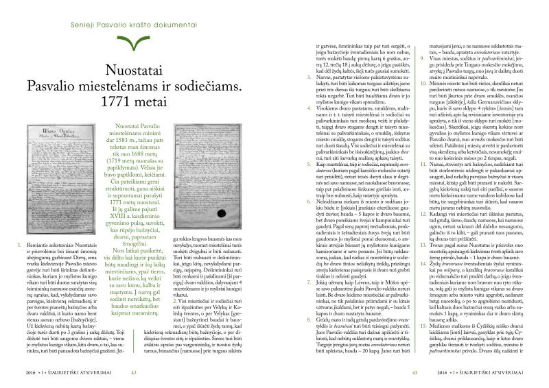 Šiaurietiški atsivėrimai : Pasvalio krašto istorijos ir kultūros žurnalas 2016, nr. 1 (40)
