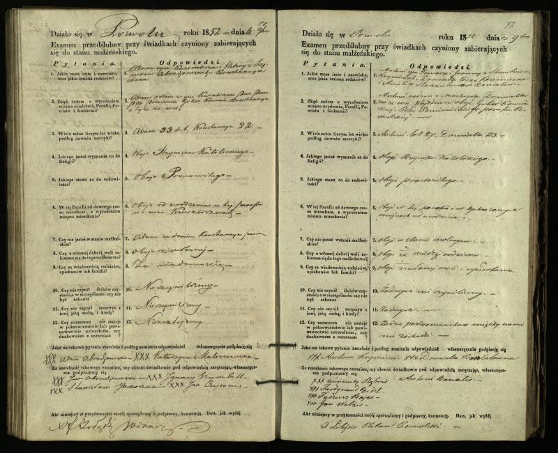 Pasvalio Romos katalikų parapijos bažnyčios 1849–1859 metų priešjungtuvinės apklausos knyga