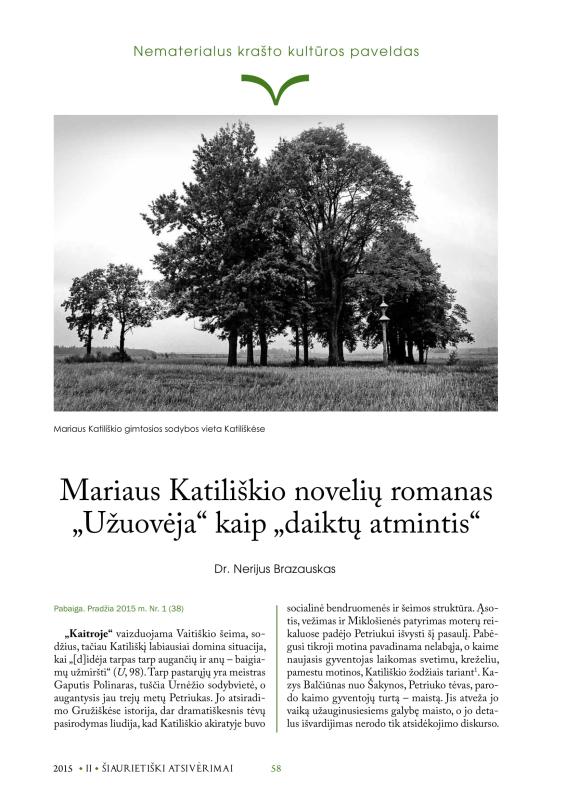 Šiaurietiški atsivėrimai : Pasvalio krašto istorijos ir kultūros žurnalas 2015, nr. 2 (39)