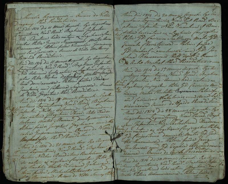 Pušaloto Romos katalikų parapijos bažnyčios 1814–1822 metų krikšto metrikų knyga