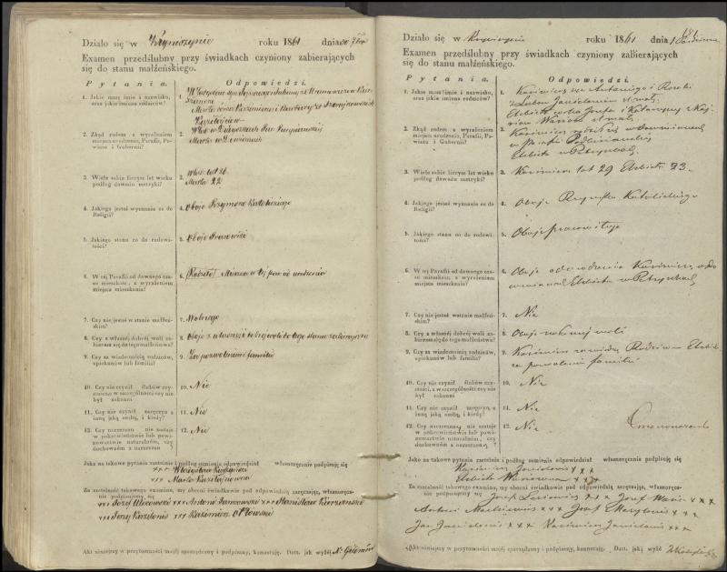 Krinčino Romos katalikų parapijos bažnyčios 1853–1862 metų priešjungtuvinės apklausos knyga