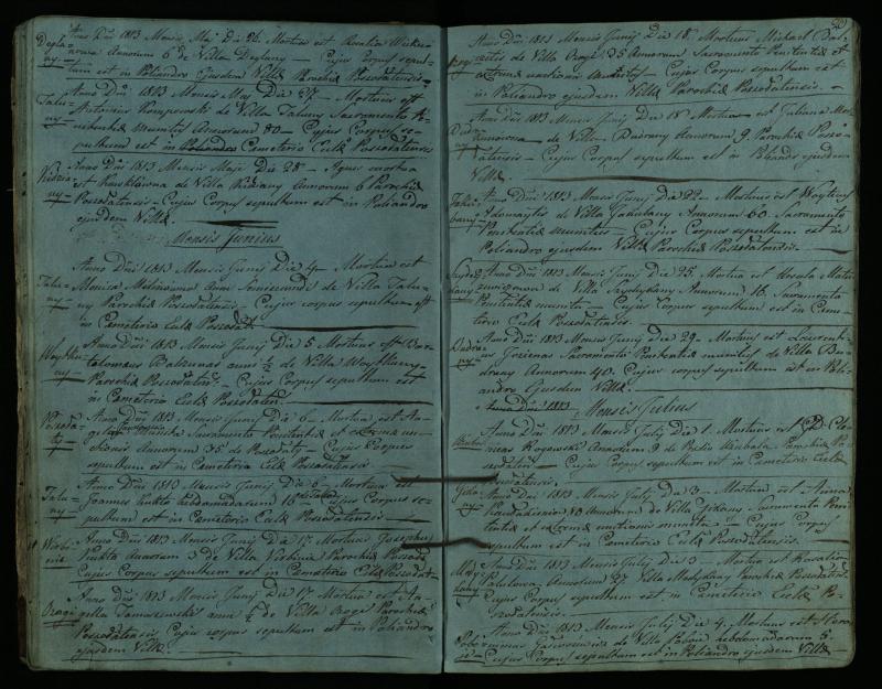 Pušaloto Romos katalikų parapijos bažnyčios 1810–1827 metų mirties metrikų knyga