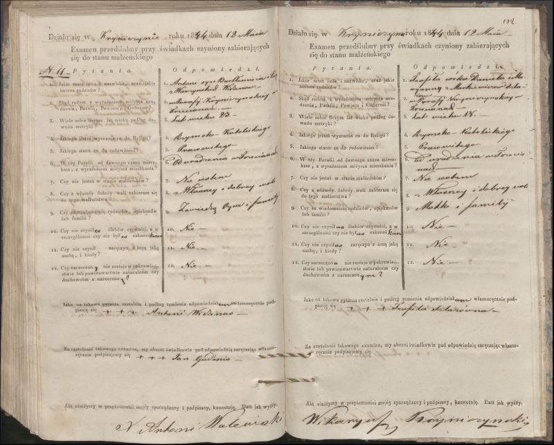 Krinčino Romos katalikų parapijos bažnyčios 1840–1844 metų priešjungtuvinės apklausos knyga