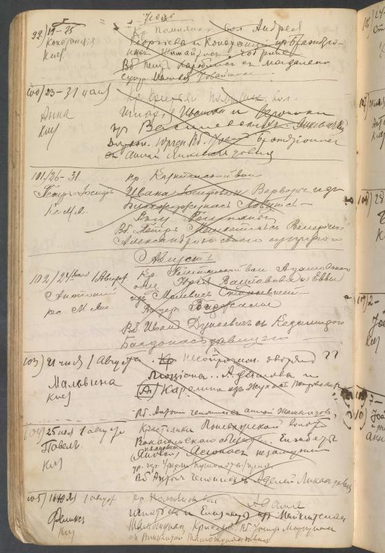 Pumpėnų Romos katalikų parapijos bažnyčios 1906–1917 metų krikšto metrikų juodraštis