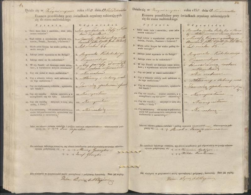 Krinčino Romos katalikų parapijos bažnyčios 1837–1839 metų priešjungtuvinės apklausos knyga
