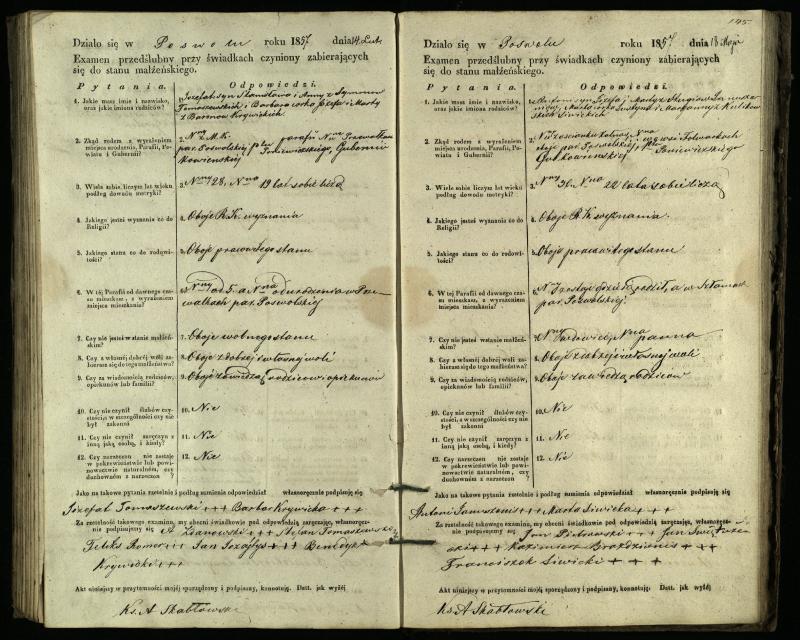 Pasvalio Romos katalikų parapijos bažnyčios 1849–1859 metų priešjungtuvinės apklausos knyga