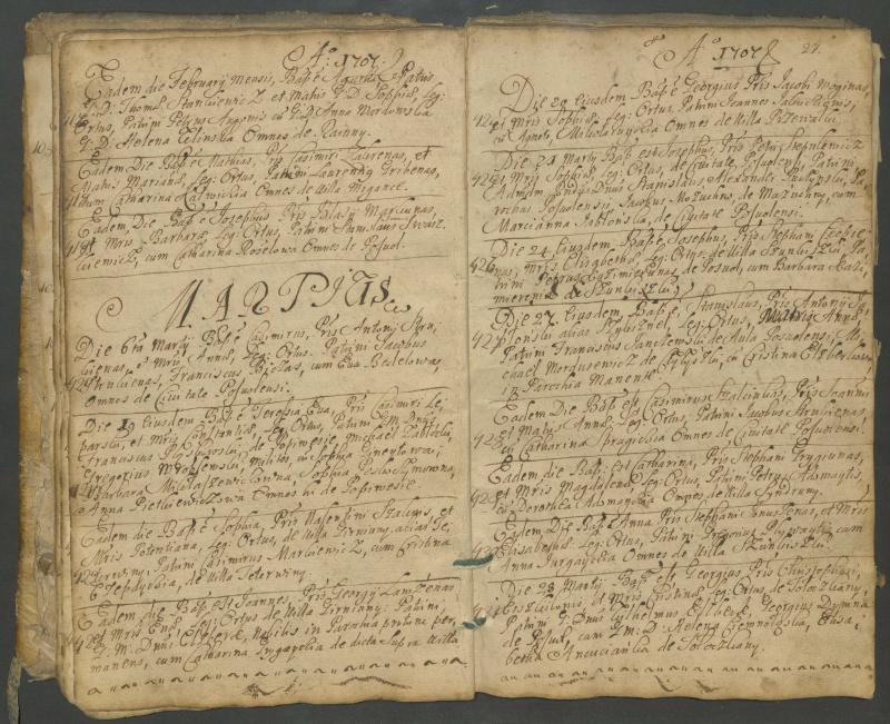 Pasvalio Romos katalikų parapijos bažnyčios 1703–1718 metų krikšto metrikų knyga